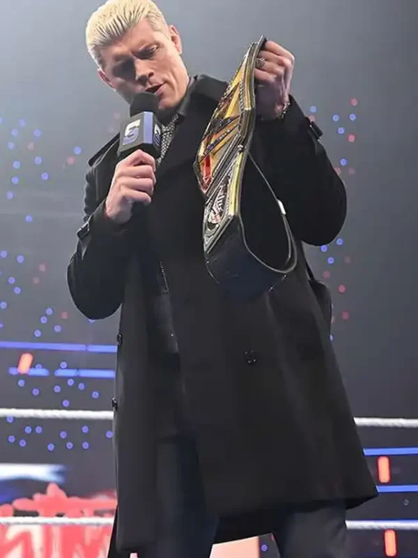 SmackDown 2025 Cody Rhodes Black Wool Coat