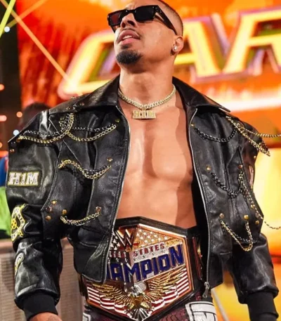 SmackDown 2026 Carmelo Hayes Black Leather Jacket
