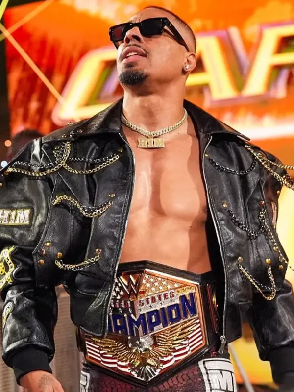SmackDown 2026 Carmelo Hayes Black Leather Jacket