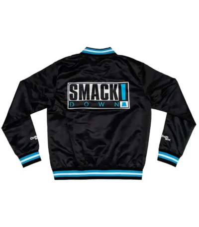 Smackdown Logo Black Satin Jacket