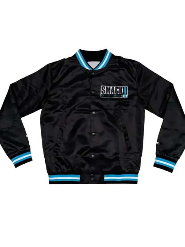 Smackdown Logo Black Satin Jacket