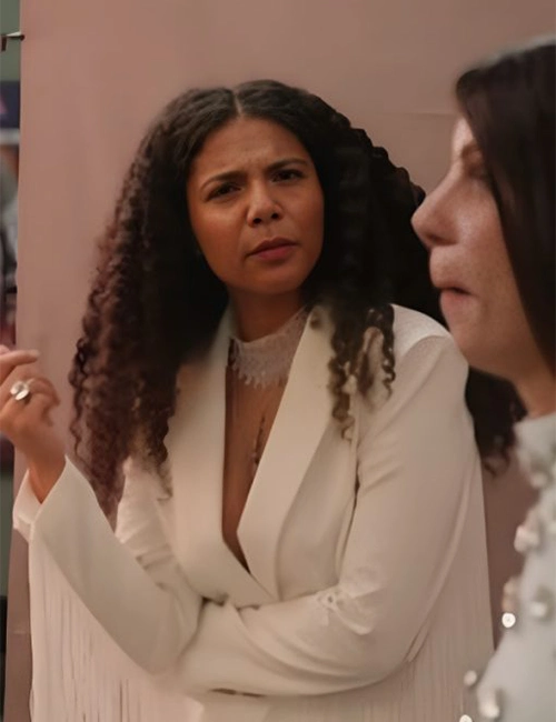 Small Achievable Goals White Fringe Blazer Small Achievable Goals White Fringe Blazer