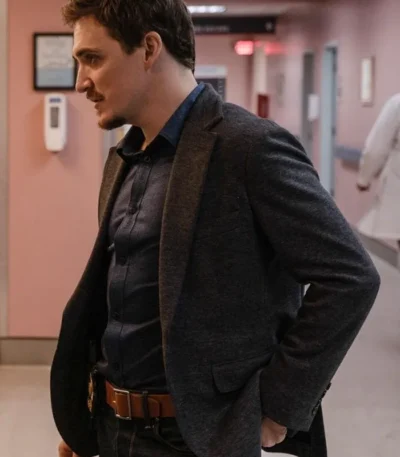 Smile 2022 Kyle Gallner Black Wool Blazer