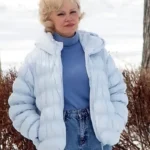 Somedays Pamela Anderson Blue Puffer Jacket