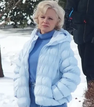 Somedays Pamela Anderson Blue Puffer Jacket