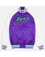 Sophia Utah Jazz Full-Snap Satin Jacket