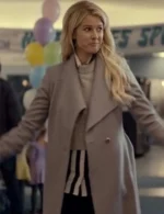 Spinning Out Mandy Davis Grey Wrap Coat