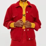 Spinning Out Serena Baker Red Corduroy Jacket