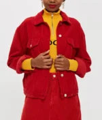 Spinning Out Serena Baker Red Corduroy Jacket