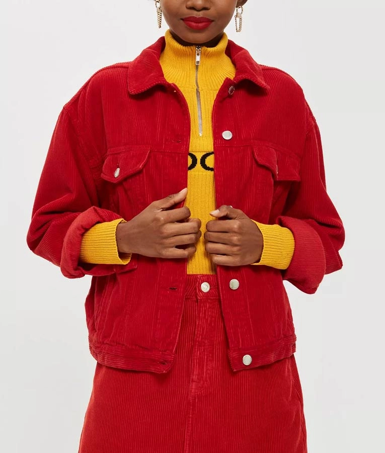 Spinning Out Serena Baker Red Corduroy Jacket Spinning Out Serena Baker Red Corduroy Jacket