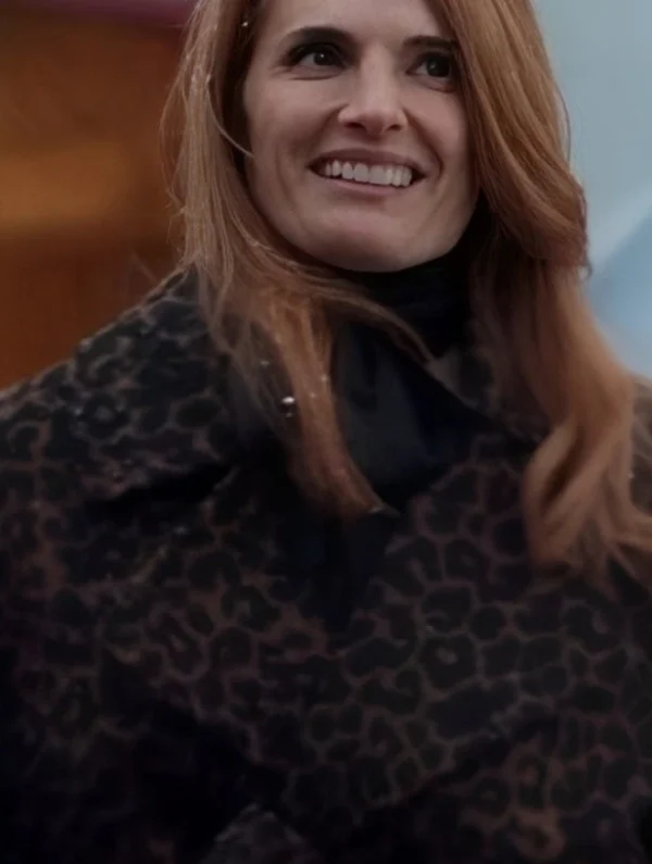 Stana Katic Murder in a Small Town Print Coat