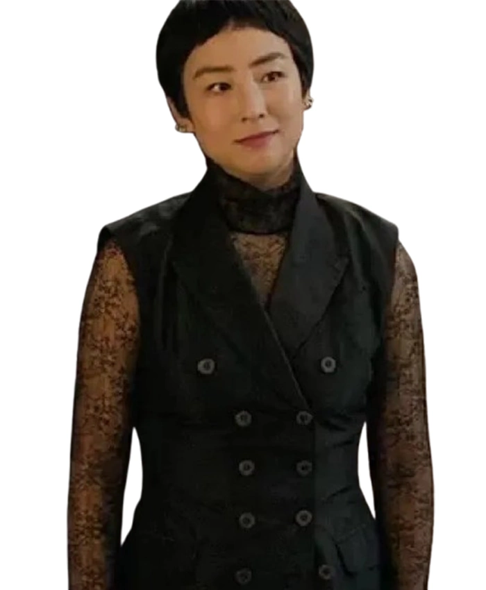 Stella The Morning Show Double Breasted Black Vest