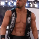 Steve Austin Stone Cold Black Leather Vest