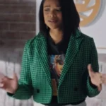Strength Of A Woman 2023 Ajiona Alexus Green Cropped Blazer