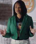 Strength Of A Woman 2023 Ajiona Alexus Green Cropped Blazer