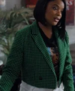 Strength Of A Woman 2023 Ajiona Alexus Green Cropped Blazer