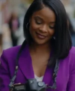 Strength of a Woman Ajiona Alexus Purple Blazer