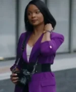 Strength of a Woman Ajiona Alexus Purple Blazer
