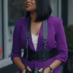 Strength of a Woman Ajiona Alexus Purple Blazer