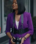 Strength of a Woman Ajiona Alexus Purple Blazer