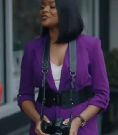 Strength of a Woman Ajiona Alexus Purple Blazer