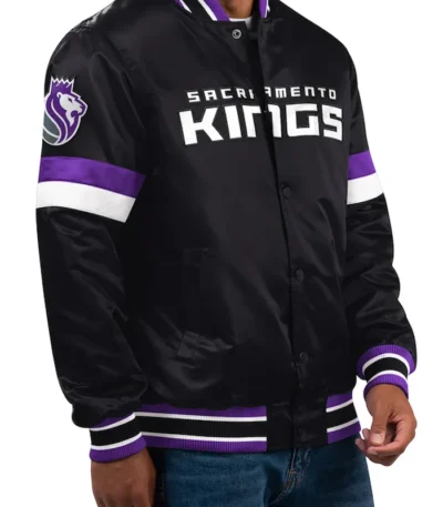 Sullivan Sacramento Kings Black Varsity Jacket