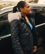Supacell Sabrina Clarke Black Hooded Fur Jacket