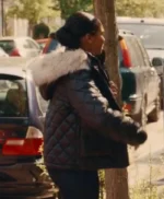Supacell Sabrina Clarke Black Hooded Fur Jacket