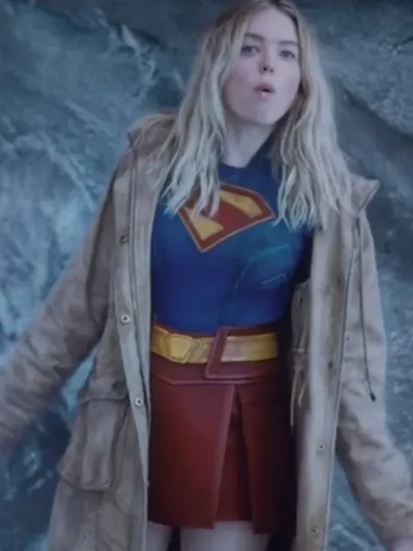Supergirl Tan Parka Superman Hooded Coat