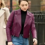 Susan God Friended Me TV Series Purple Motorcycle Leather Jacket
