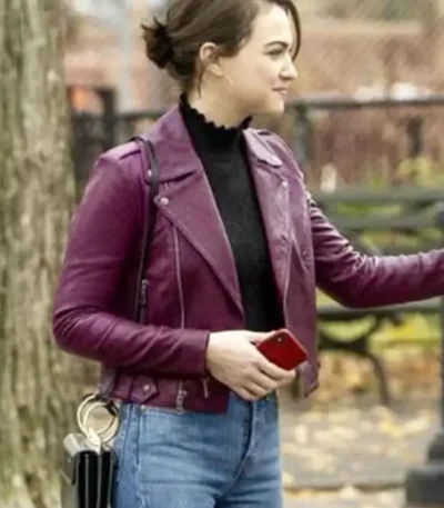 Susan God Friended Me TV Series Purple Motorcycle Leather Jacket
