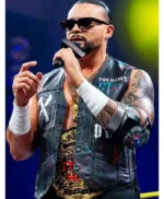 TNA Rebellion 2026 Mike Santana Leather Vest