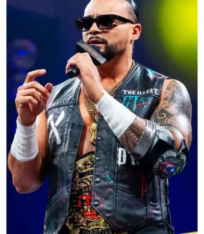 TNA Rebellion 2026 Mike Santana Leather Vest