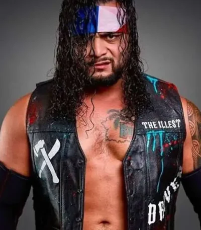 TNA Rebellion 2026 Mike Santana Leather Vest