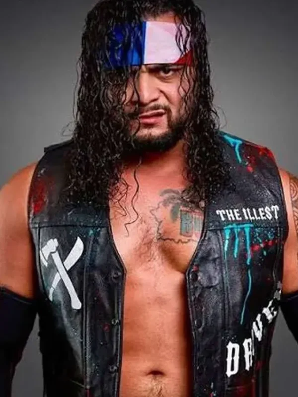 TNA Rebellion 2026 Mike Santana Leather Vest
