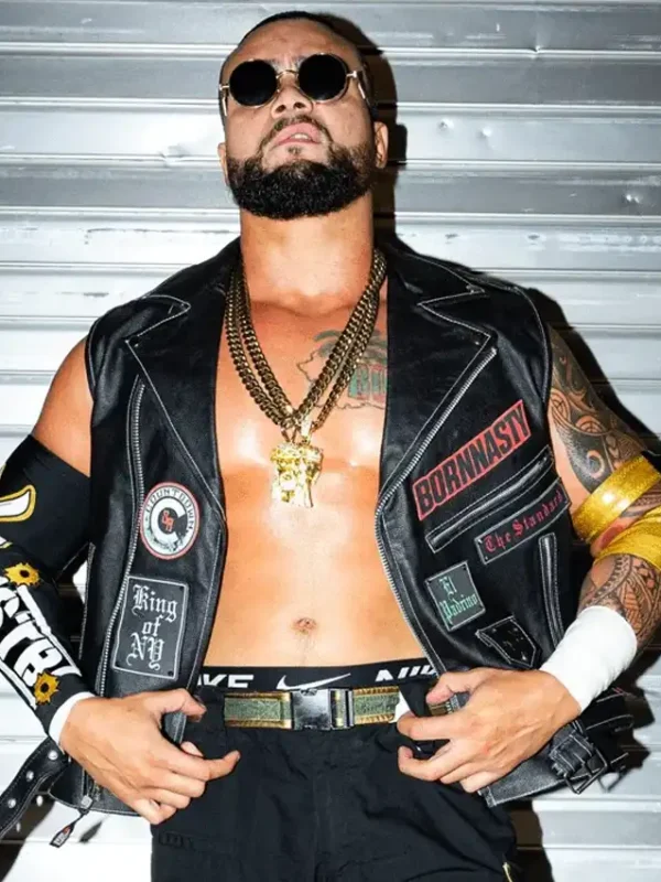 TNA Wrestler Mike Santana Bornnasty Leather Vest