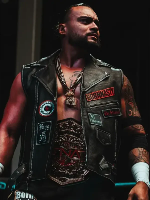 TNA Wrestler Mike Santana Bornnasty Leather Vest