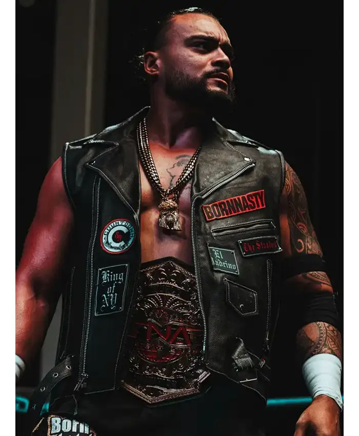 TNA Wrestler Mike Santana Bornnasty Leather Vest TNA Wrestler Mike Santana Bornnasty Leather Vest