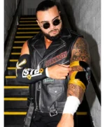 TNA Wrestler Mike Santana Bornnasty Leather Vest