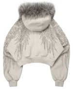 TWICE’s Jihyo and Momo Grey Fur Hooded Jacket