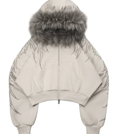 TWICE’s Jihyo and Momo Grey Fur Hooded Jacket