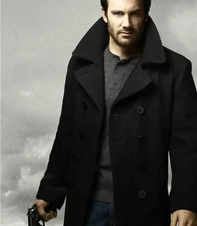 Taken Bryan Mills Black Wool Peacoat