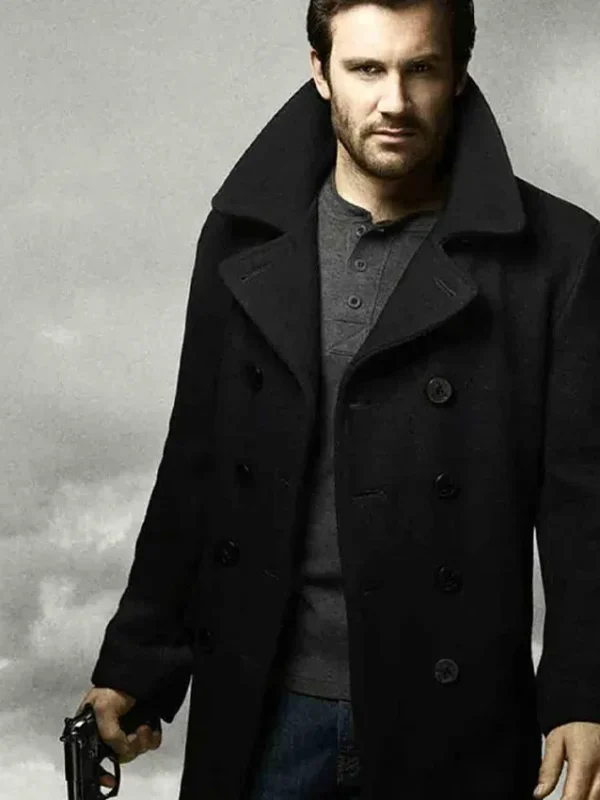 Taken Bryan Mills Black Wool Peacoat