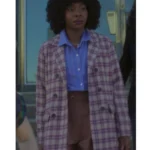 Tamera Tomakili Happy Face S01 Checked Blazer