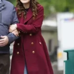 Tamla Kari Christmas At The Holiday Inn 2023 Red Wool Coat