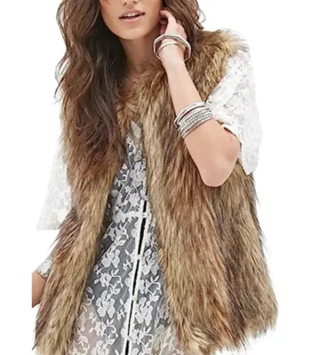 Tan Fur Vest