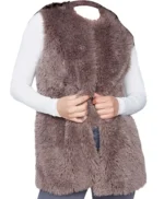 Taupe Fur Vest