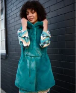 Teal Fur Vest