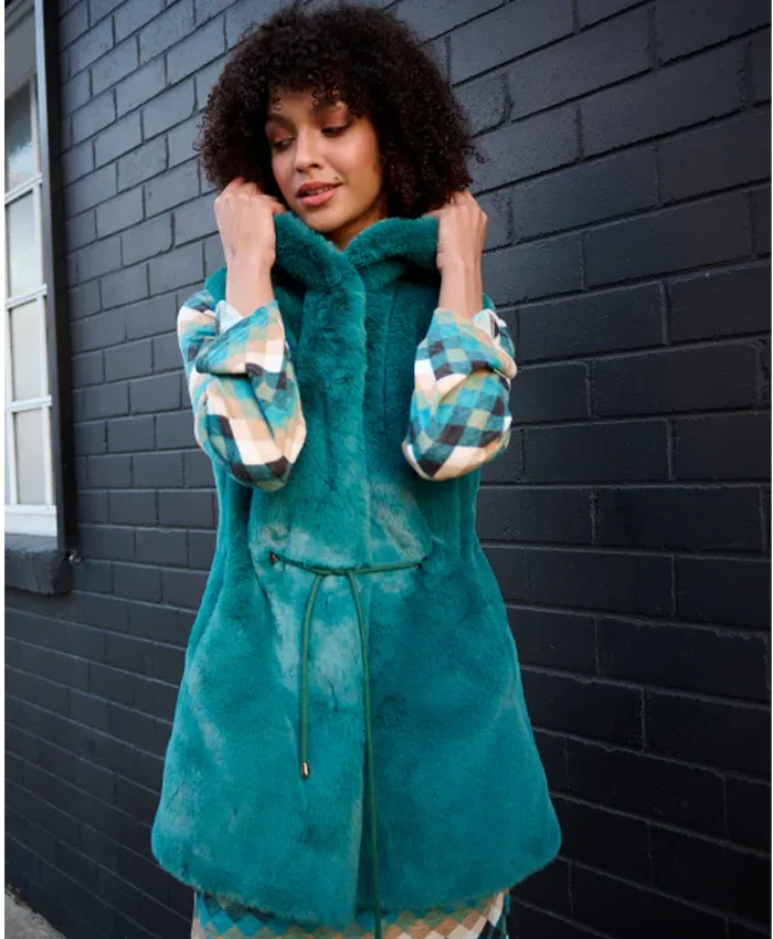Teal Fur Vest Teal Fur Vest