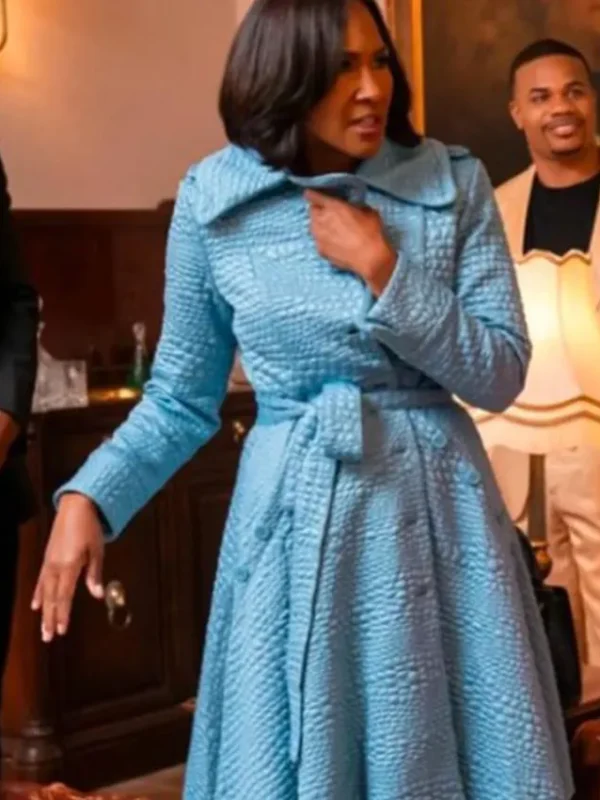 Terri J. Vaughn She The People Alligator Emboss Blue Coat